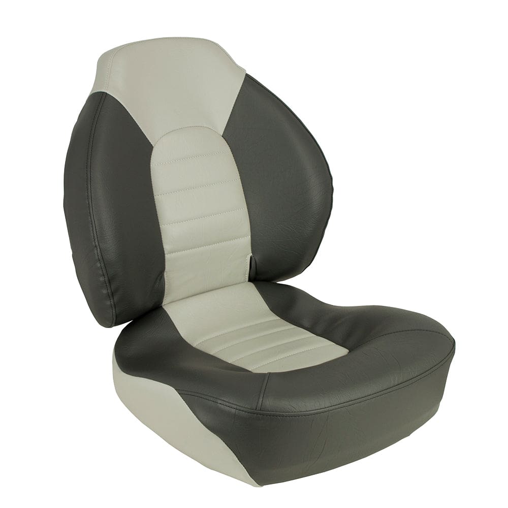 Springfield Fish Pro Mid Back Folding Seat - Charcoal/ Grey - Boat Outfitting | Seating - Springfield Marine