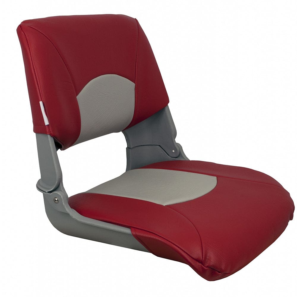 Springfield Skipper Standard Seat Fold Down - Grey/ Red - Boat Outfitting | Seating - Springfield Marine