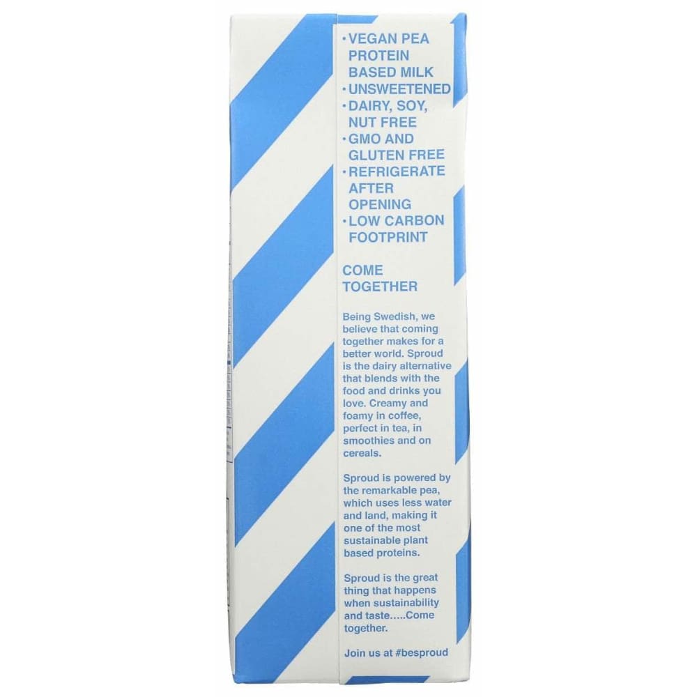 SPROUD Grocery > Beverages > Milk & Milk Substitutes SPROUD: Milk Pea Unsweetened, 33.8 fo