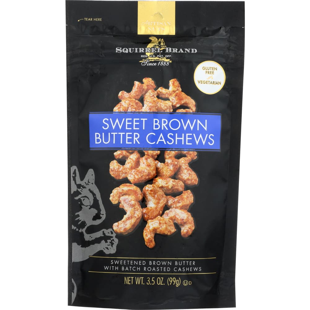 SQUIRREL BRAND: Sweet Brown Butter Cashews 3.5 oz (Pack of 5) - Grocery > Snacks > Nuts - SQUIRREL BRAND