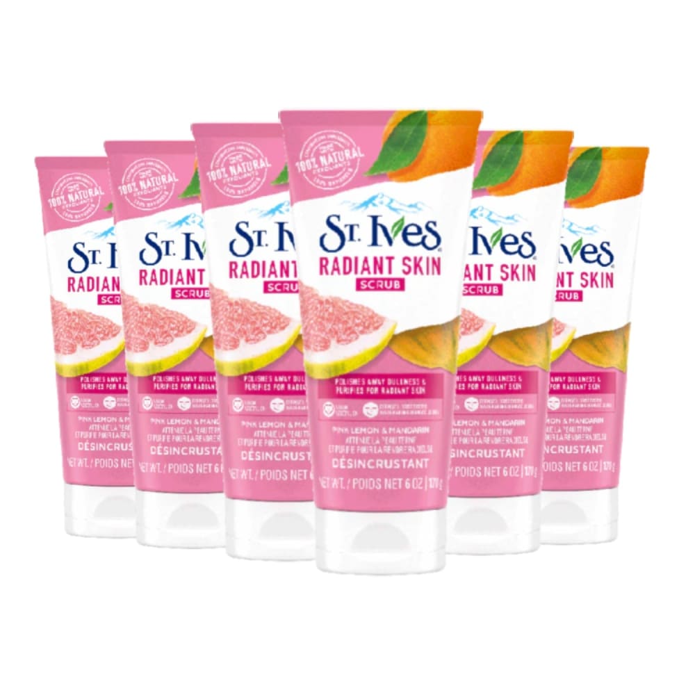 St. Ives Radiant Skin Pink Lemon & Mandarin Orange Scrub - 6 Oz - 6 Pack - Body Lotions & Oils - St Ives