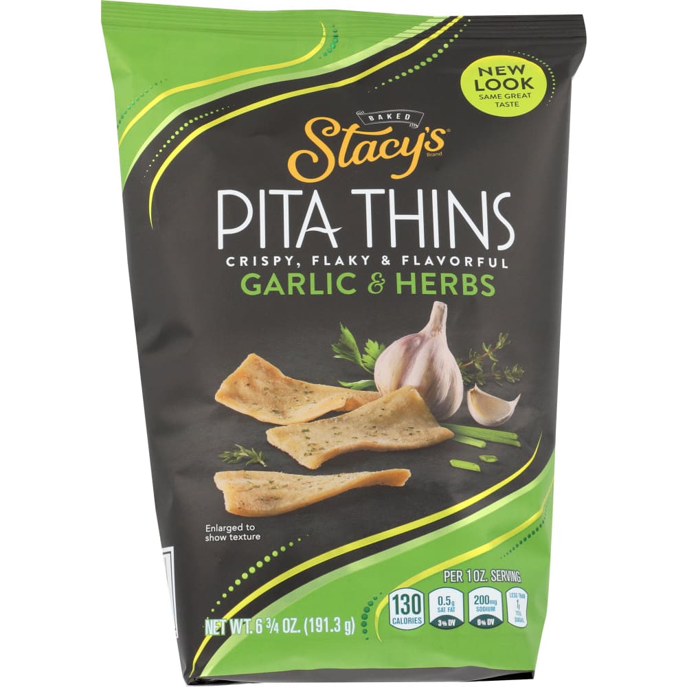 STACYS: Garlic and Herbs Pita Thins 6.75 oz (Pack of 5) - MONTHLY SPECIALS > Beverages > Coffee Tea & Hot Cocoa - STACYS