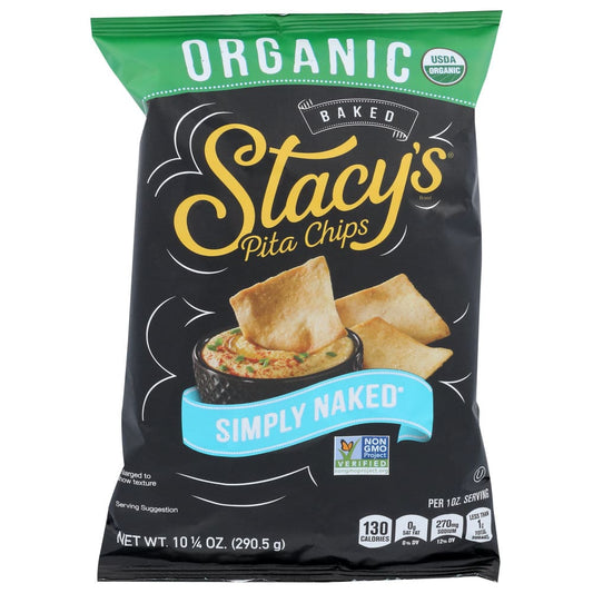 STACYS: Organic Simply Naked Pita Chips 10.25 oz (Pack of 4) - MONTHLY SPECIALS - STACYS