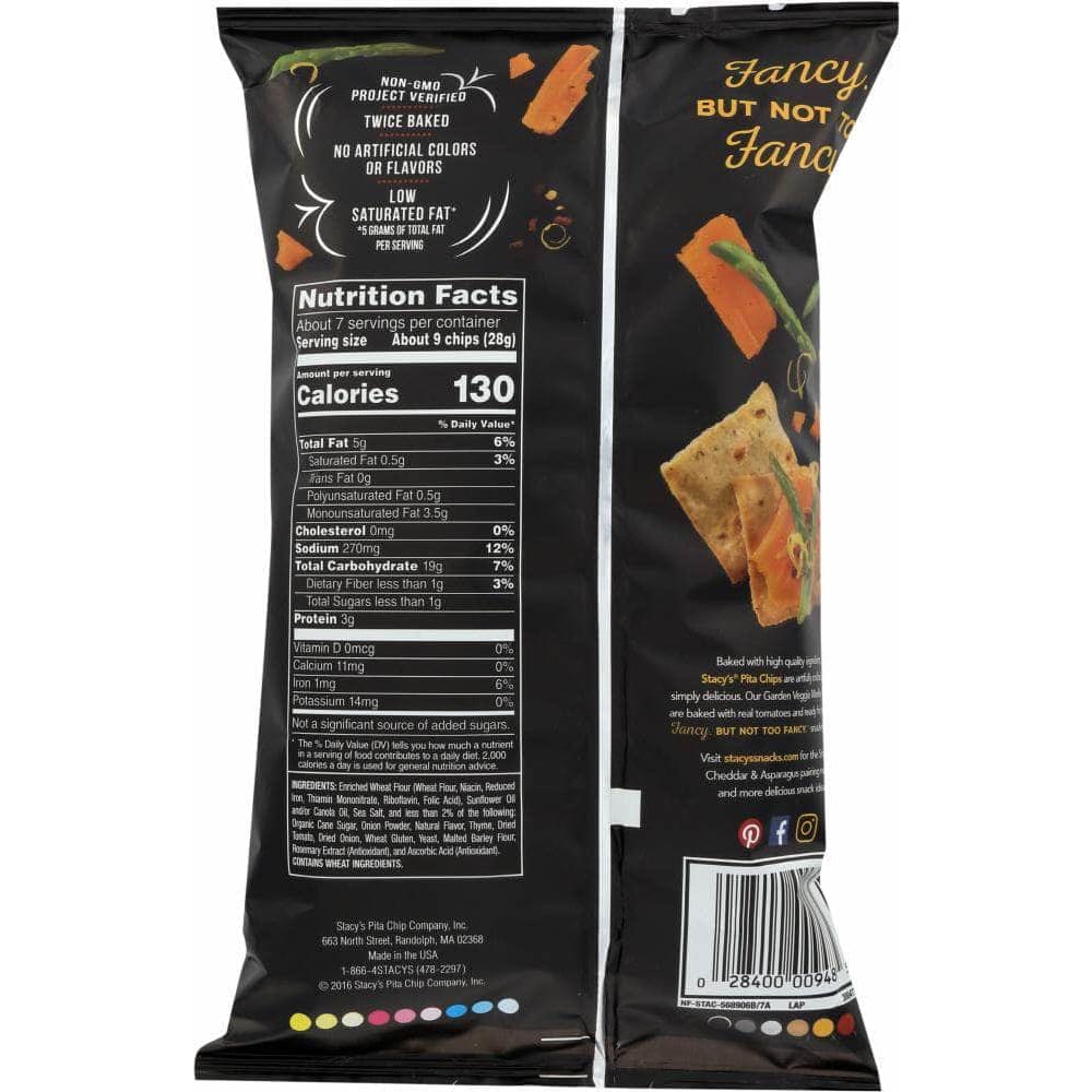 STACYS BRAND Stacy'S Pita Chip Garden Veggie Medley Pita Chip, 7.33 Oz