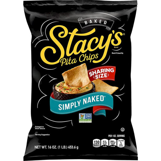 STACYS PITA CHIP: Simply Naked Pita Chips 16 oz (Pack of 3) - Grocery > Snacks > Chips > Pita & Bagel Chips - STACYS PITA CHIP