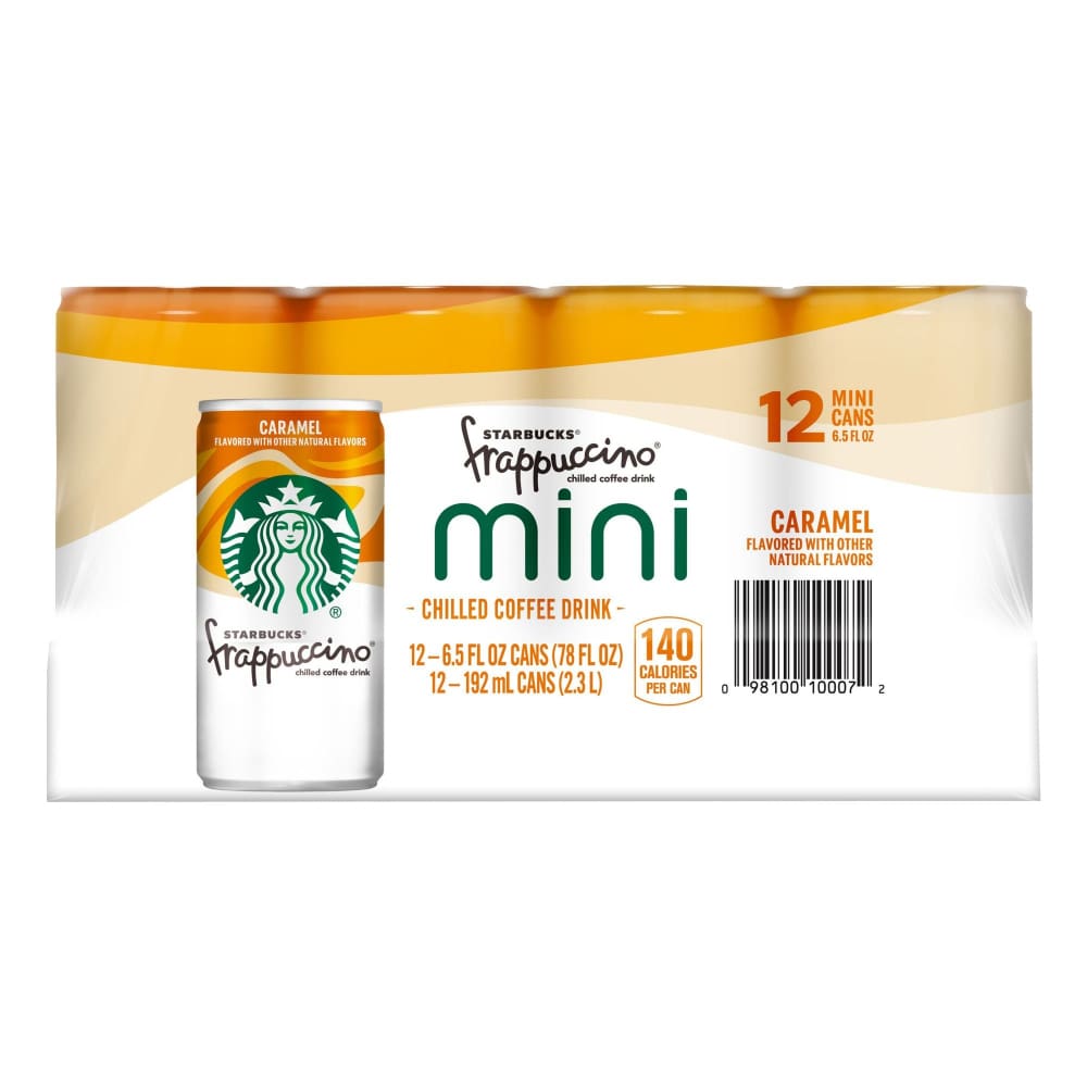 Starbucks Caramel Frappuchino Minis Chilled Coffee Drink 12 pk./6.5 oz. - Home/Grocery Household & Pet/Coffee Tea & Creamer/Coffee/ -