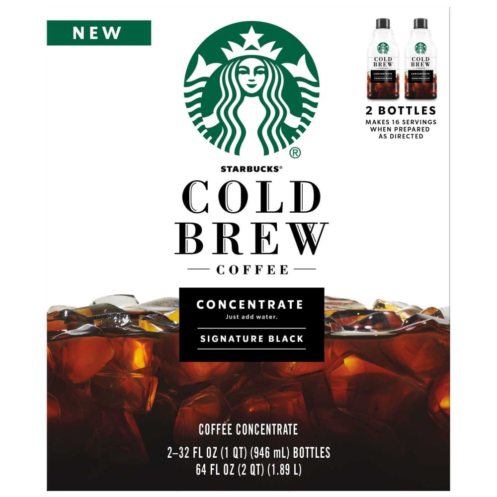 Starbucks Cold Brew Coffee Concentrate Bottles 2 pk./32 fl. oz. - Home/Grocery Household & Pet/Coffee Tea & Creamer/Coffee/ - Starbucks