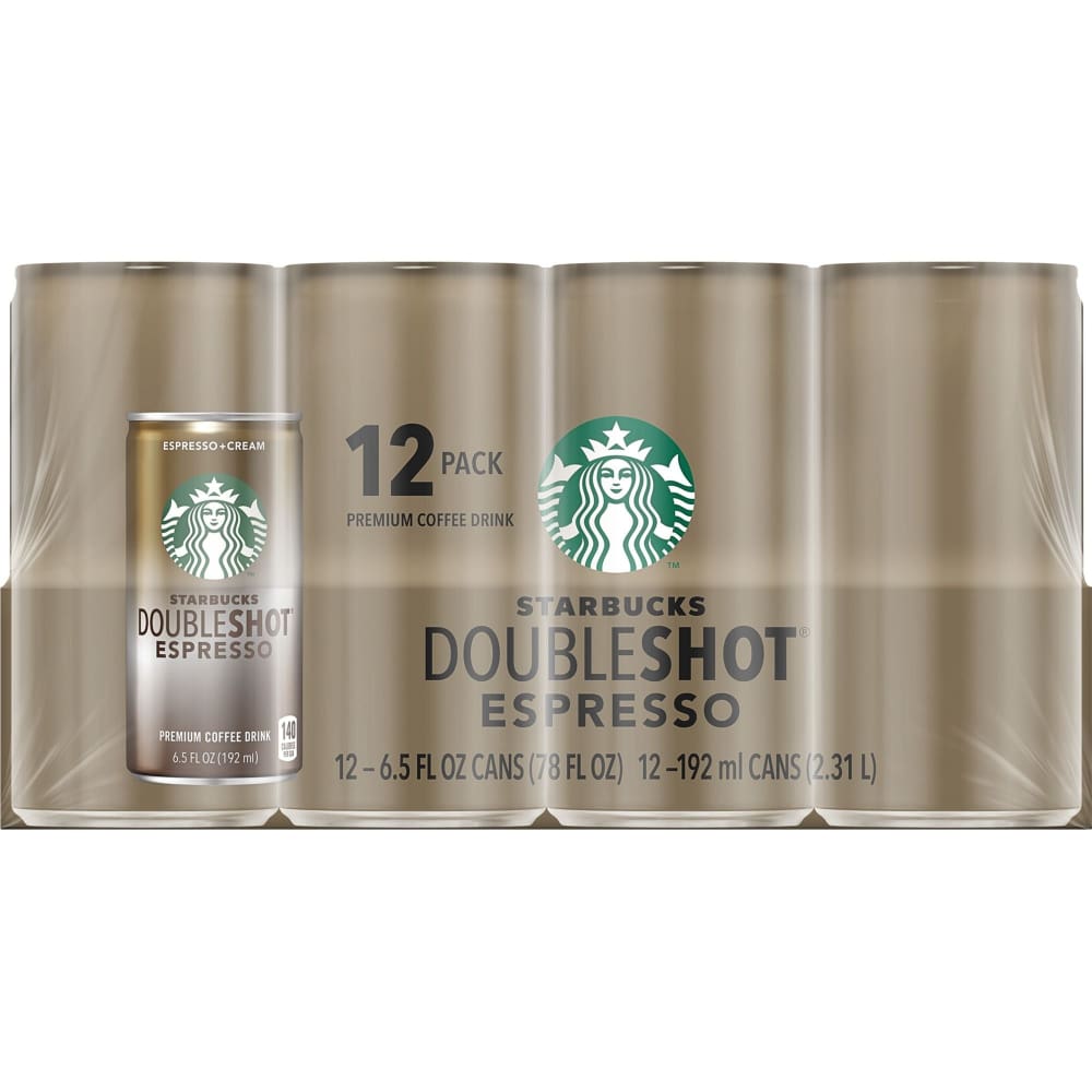 Starbucks Doubleshot Espresso Coffee Cans 12 pk./6.5 fl. oz. - Home/Grocery Household & Pet/Coffee Tea & Creamer/Coffee/ - Starbucks