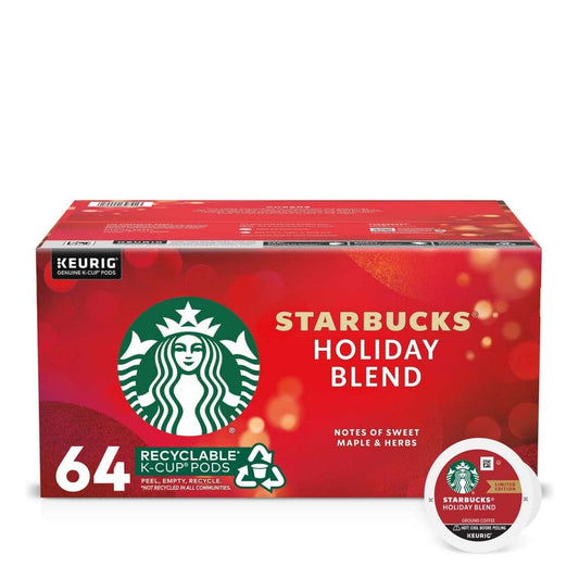 Starbucks Holiday Blend Coffee K-Cups (64 ct.) - K-Cups & Single Serve Coffee - Starbucks