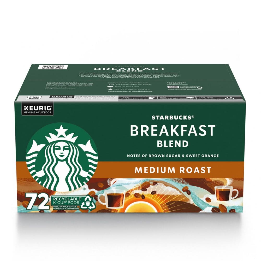 Starbucks Medium Roast K-Cups Breakfast Blend (72 ct.) - K-Cups & Single Serve Coffee - Starbucks