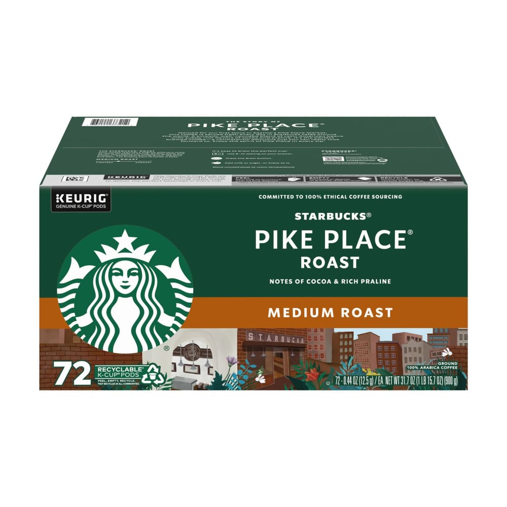 Starbucks Pike Place Roast Medium Roast K-Cup Pods 72 ct. - Home/Seasonal/Mother’s Day/Mother’s Day Brunch & Treats/ - Starbucks