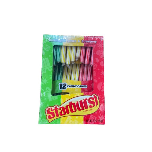 Starburst Assorted Fruit Flavors Candy Canes 5.3 oz 12 Count - Starburst