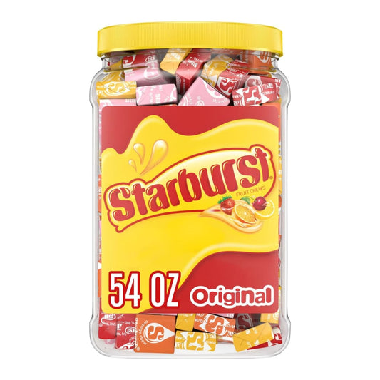 Mars Starburst Original Fruity Chewy Candy Bulk Jar 54 oz. - Home/Grocery Household & Pet/Canned & Packaged Food/Candy Gum & Mints/ - Mars