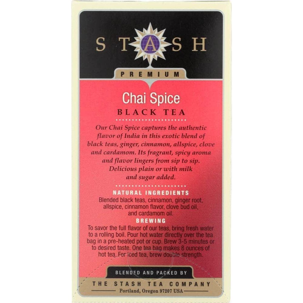 Stash Stash Tea Black Tea Chai Spice 20 Tea Bags, 1.3 oz