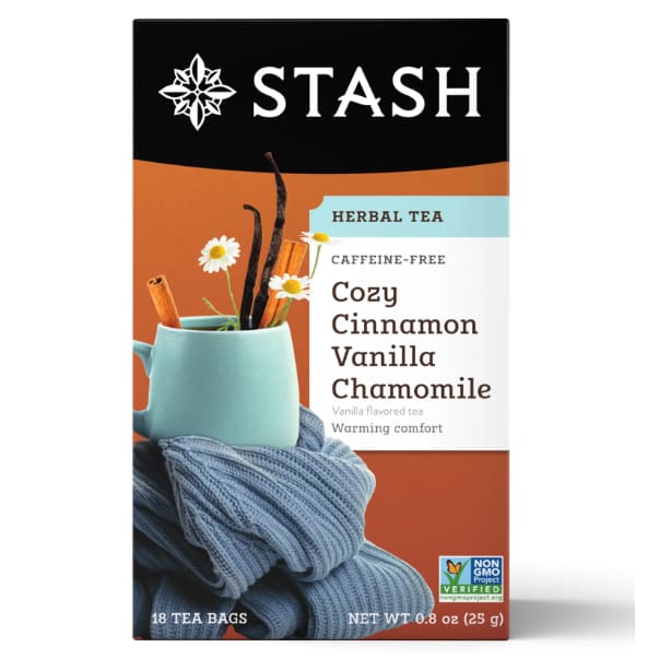 STASH TEA: Cozy Cinnamon Vanilla Chamomile Tea 18 bg (Pack of 5) - Grocery > Beverages > Coffee Tea & Hot Cocoa - STASH TEA