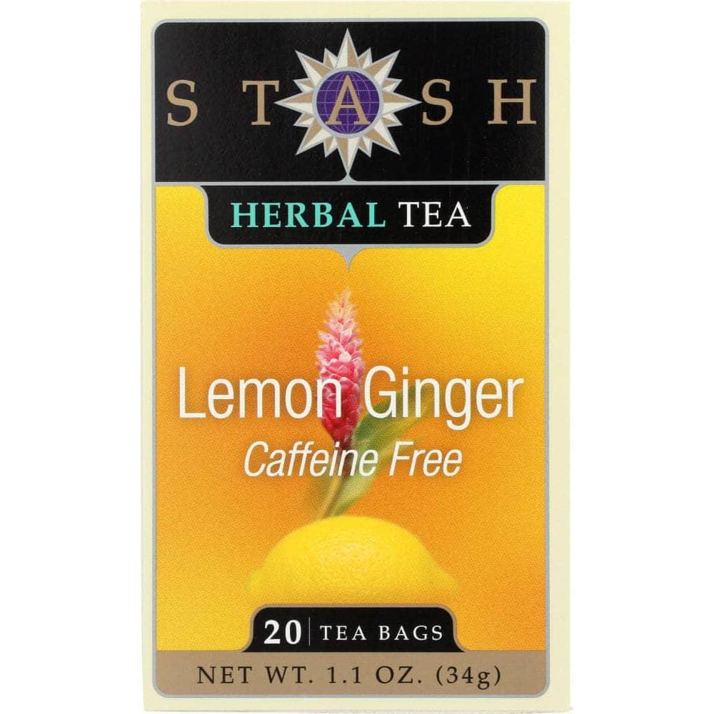 Stash Stash Tea Lemon Ginger Herbal Tea Caffeine Free 20 Tea Bags, 1.1 oz