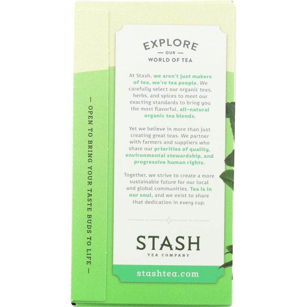 Stash Stash Tea Organic Premium Green Tea 18 Tea Bags, 1.1 oz