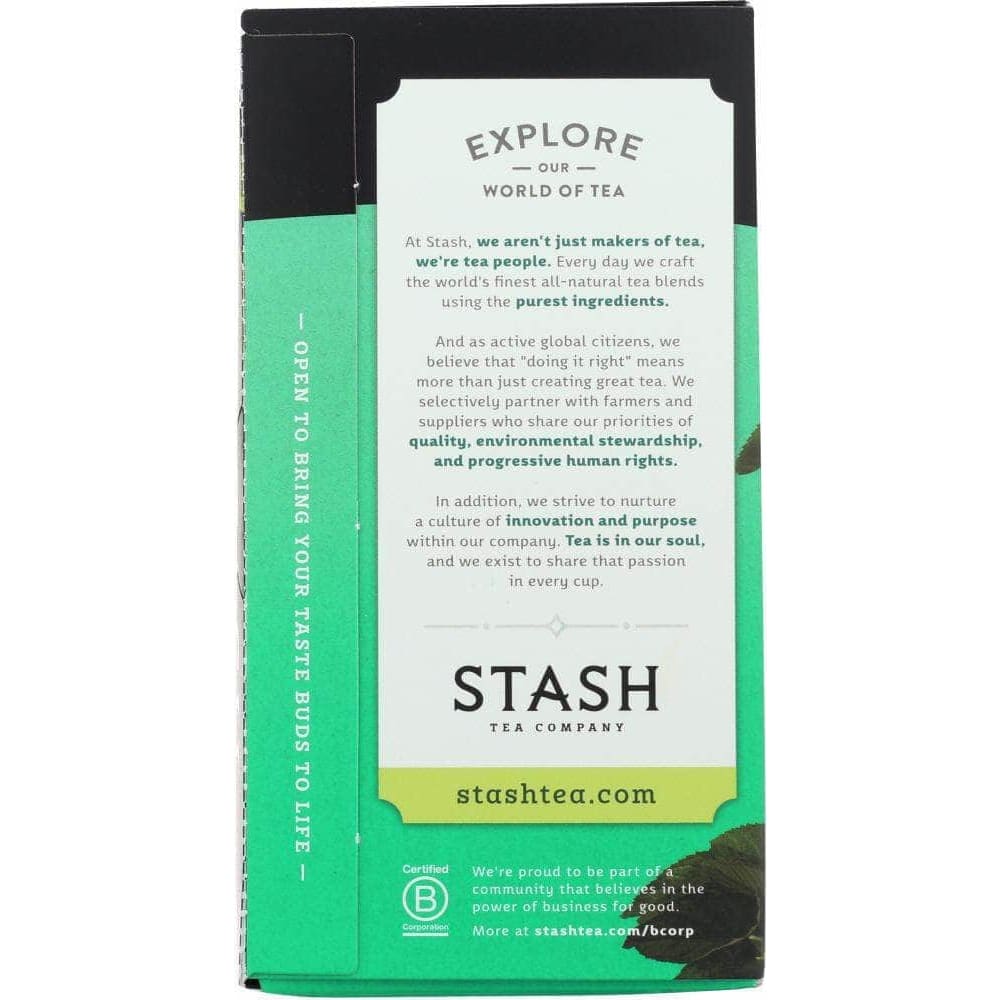 Stash Stash Tea Premium Peppermint Herbal Tea Caffeine Free 20 Tea Bags, 0.7 oz