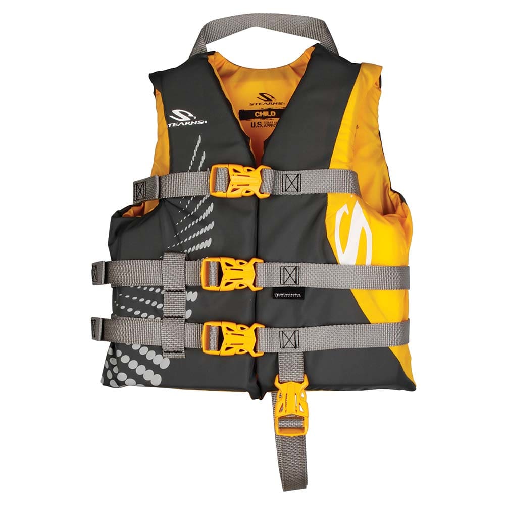 Stearns Antimicrobial Nylon Vest Life Jacket - Gold - Paddlesports | Life Vests,Marine Safety | Personal Flotation Devices - Stearns