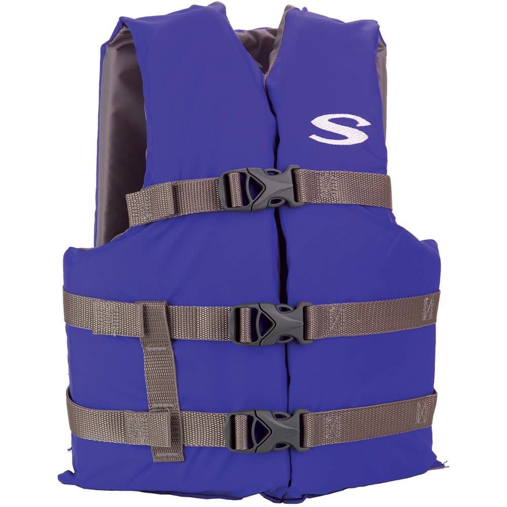 Stearns Youth Classic Vest Life Jacket - 50-90lbs - Blue/ Grey - Paddlesports | Life Vests,Marine Safety | Personal Flotation Devices -