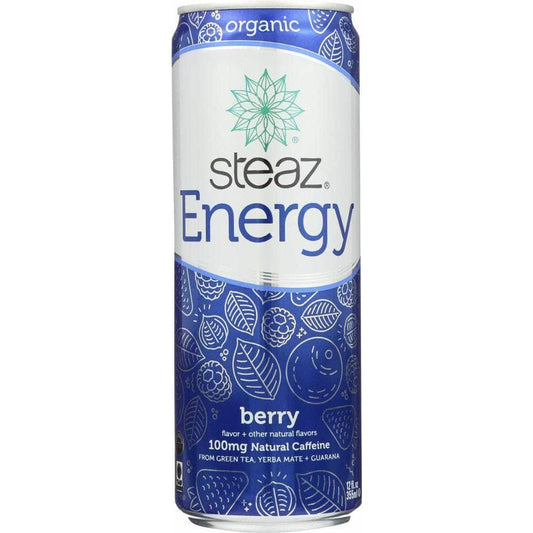 Steaz Steaz Green Tea Soda Organic Energy Drink Berry, 12 oz