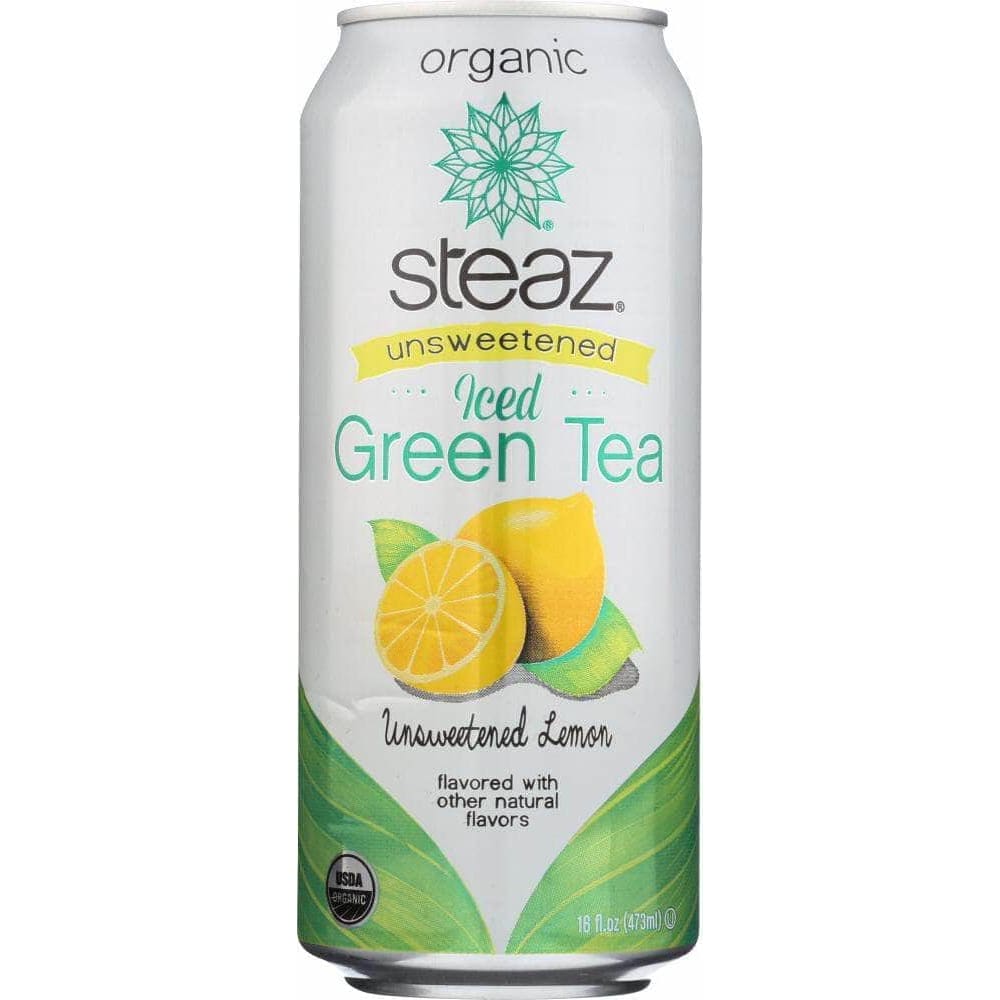 Steaz Steaz Organic Iced Green Tea Unsweetened with Lemon, 16 oz