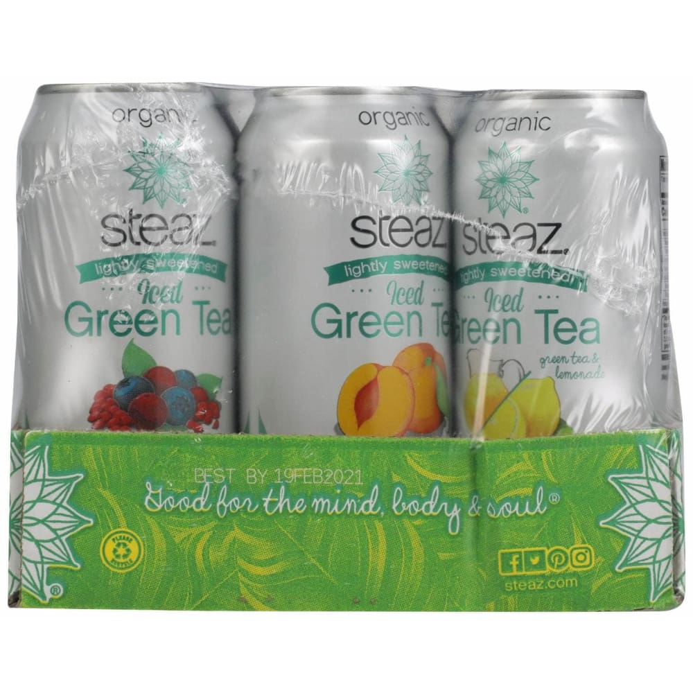 STEAZ STEAZ Organic Iced Green Tea Variety Pack, 192 fo