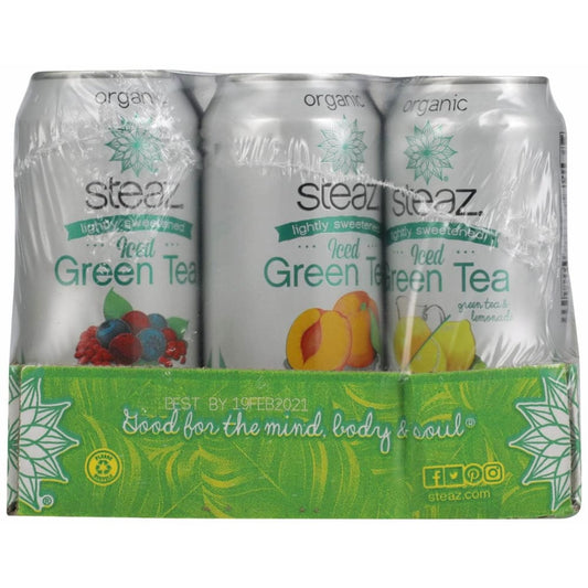 STEAZ STEAZ Organic Iced Green Tea Variety Pack, 192 fo