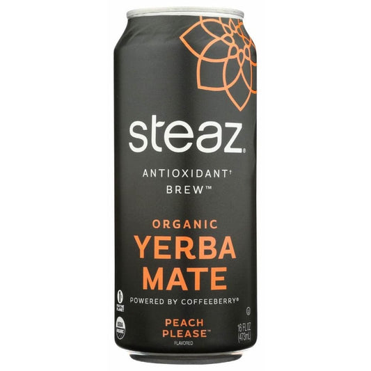 STEAZ STEAZ Organic Yerba Mate Peach Please, 16 fo