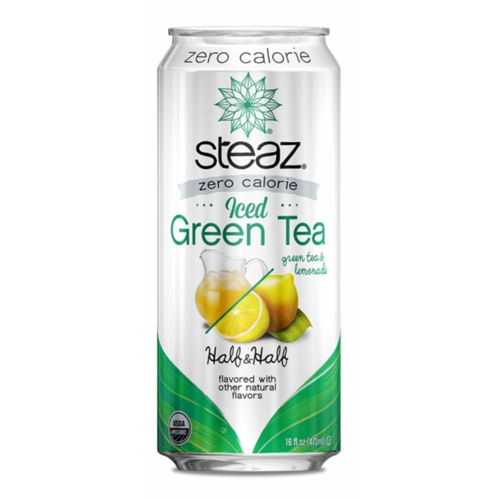 STEAZ STEAZ Organic Zero Calorie Iced Green Tea With Lemonade Half & Half, 16 fo