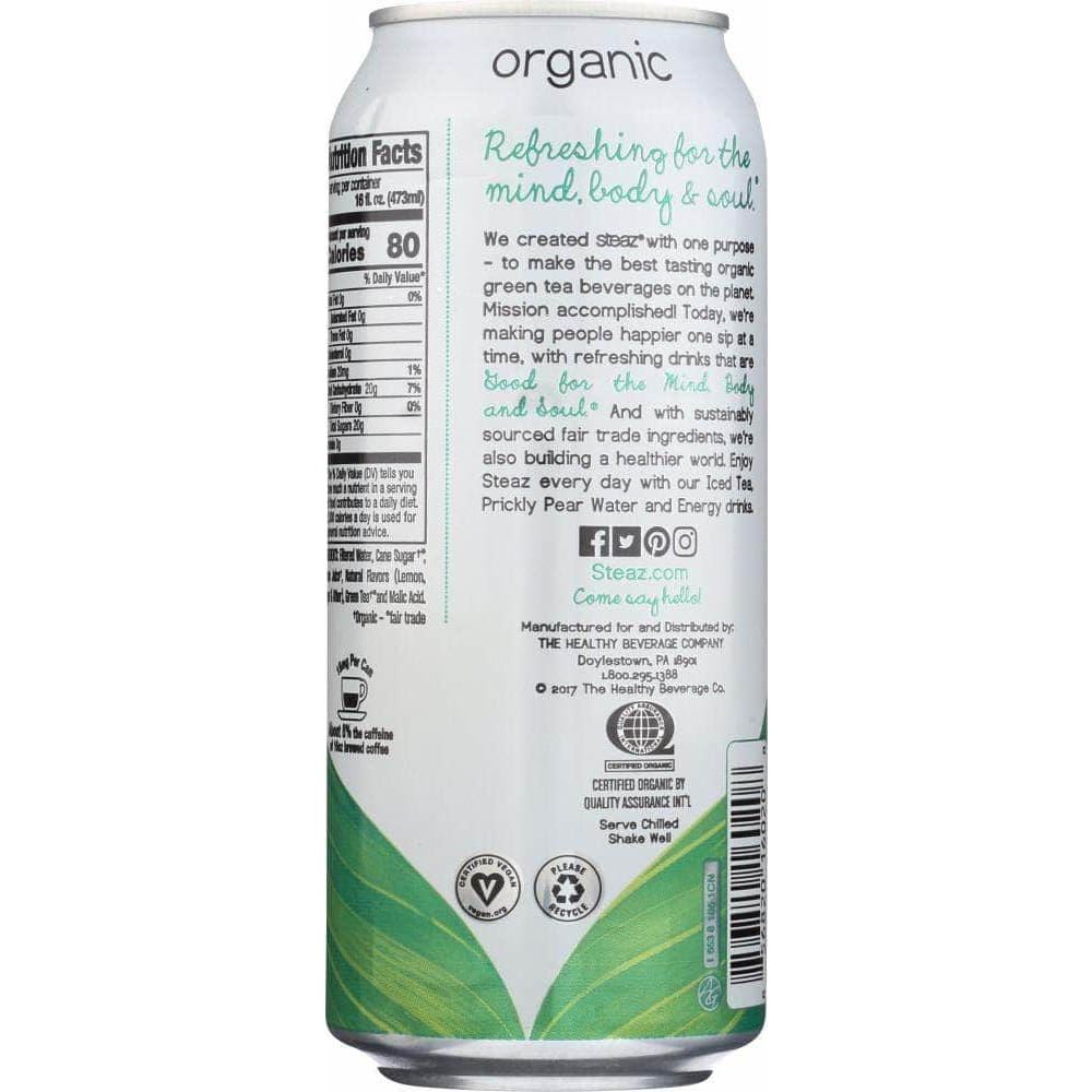 Steaz Steaz Tea Iced Lemon Ginger, 16 oz