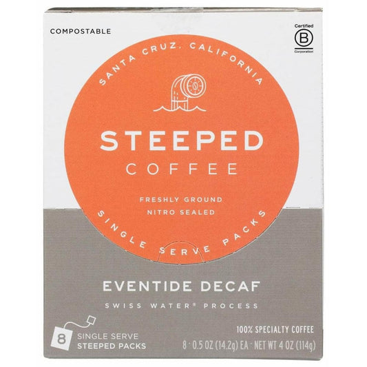STEEPED COFFEE Steeped Coffee Coffee Eventide Decaf, 8 Bg