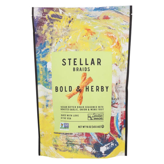 STELLAR SNACKS: Bold and Herby Stellar Pretzel Braids 16 oz (Pack of 4) - Grocery > Snacks > Pretzels - STELLAR SNACKS