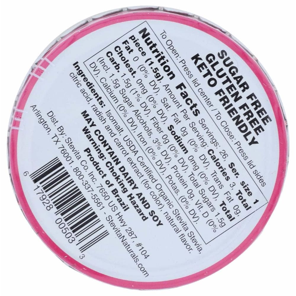 STEVITA Grocery > Chocolate, Desserts and Sweets > Candy STEVITA: Sublime Strawberry Hard Candy Sugar Free, 1.4 oz