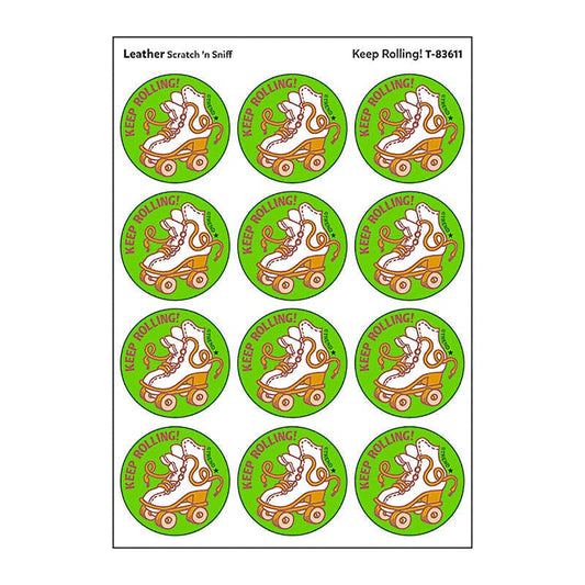 Stickers 24Ct Keep Rolling Leather Scent (Pack of 12) - Stickers - Trend Enterprises Inc.