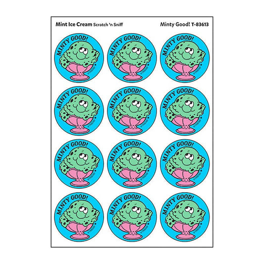 Stickers 24Ct Minty Good Mint Ice Cream Scent (Pack of 12) - Stickers - Trend Enterprises Inc.