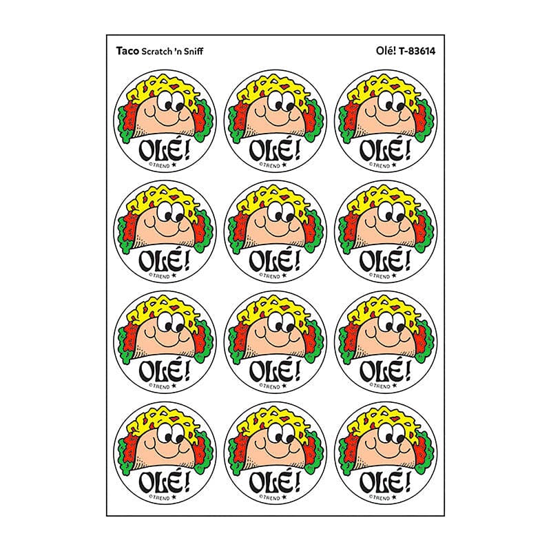 Stickers 24Ct Ole Taco Scent (Pack of 12) - Stickers - Trend Enterprises Inc.