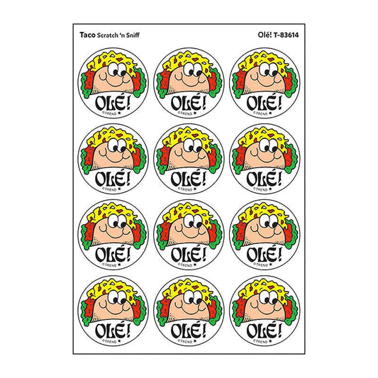 Stickers 24Ct Ole Taco Scent (Pack of 12) - Stickers - Trend Enterprises Inc.