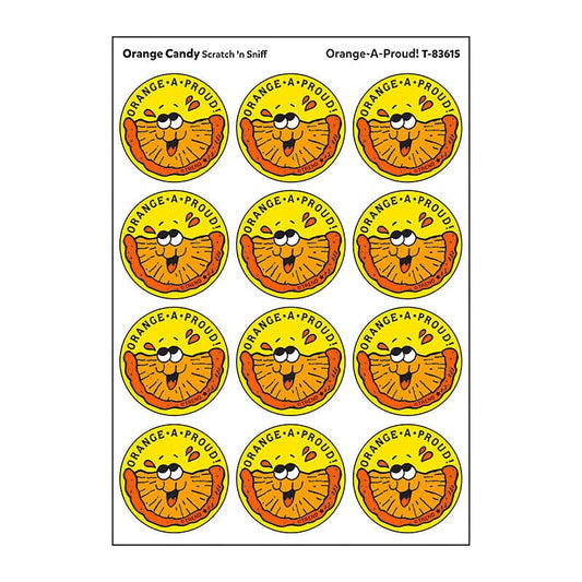 Stickers 24Ct Orange A Proud Orange Candy Scent (Pack of 12) - Stickers - Trend Enterprises Inc.
