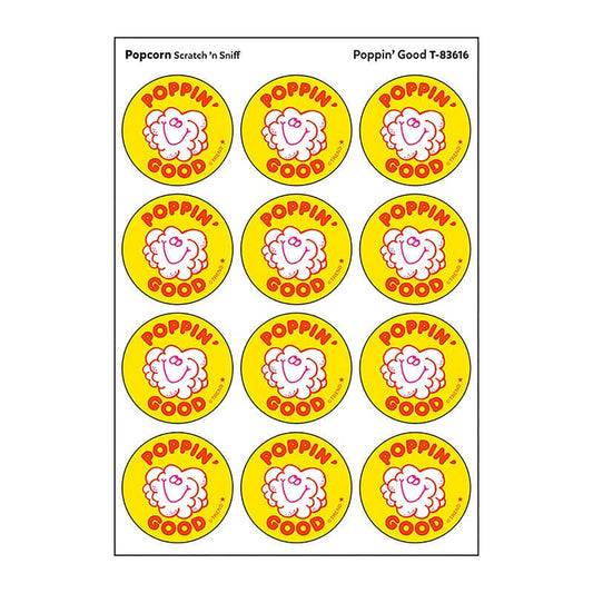 Stickers 24Ct Poppin Good Popcorn Scent (Pack of 12) - Stickers - Trend Enterprises Inc.