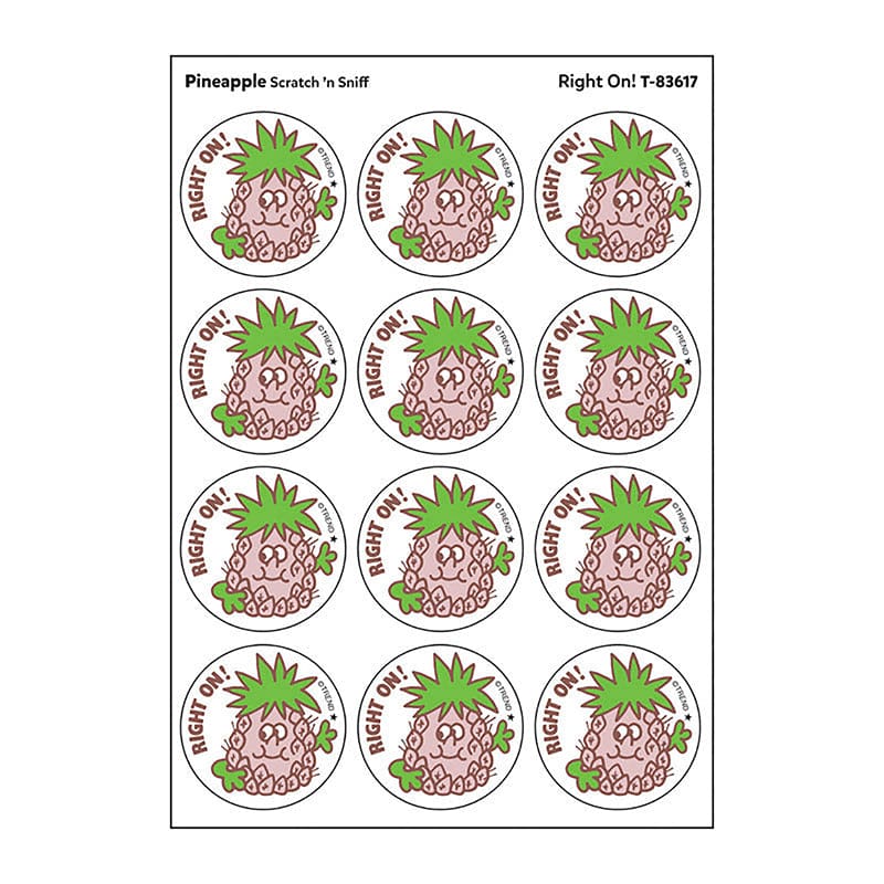 Stickers 24Ct Right On Pineapple Scent (Pack of 12) - Stickers - Trend Enterprises Inc.