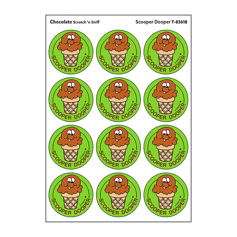 Stickers 24Ct Scooper Dooper Choco Scent (Pack of 12) - Stickers - Trend Enterprises Inc.