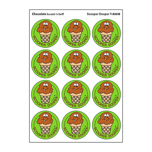 Stickers 24Ct Scooper Dooper Choco Scent (Pack of 12) - Stickers - Trend Enterprises Inc.