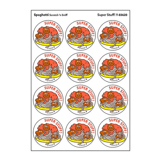 Stickers 24Ct Super Stuff Spaghetti Scent (Pack of 12) - Stickers - Trend Enterprises Inc.