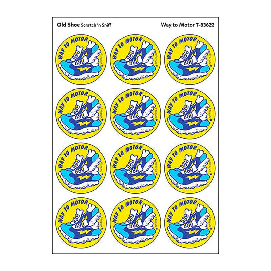 Stickers 24Ct Way To Motor Old Shoe Scent (Pack of 12) - Stickers - Trend Enterprises Inc.