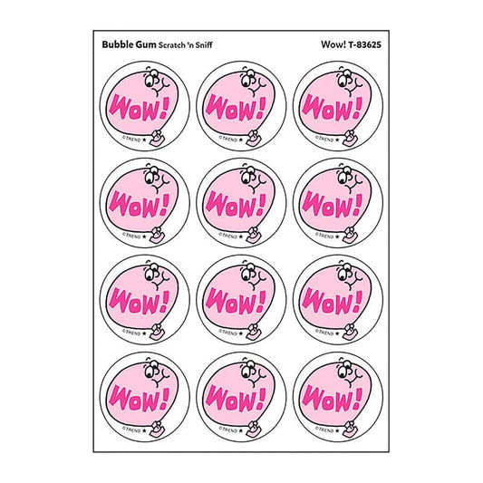 Stickers 24Ct Wow Bubble Gum (Pack of 12) - Stickers - Trend Enterprises Inc.