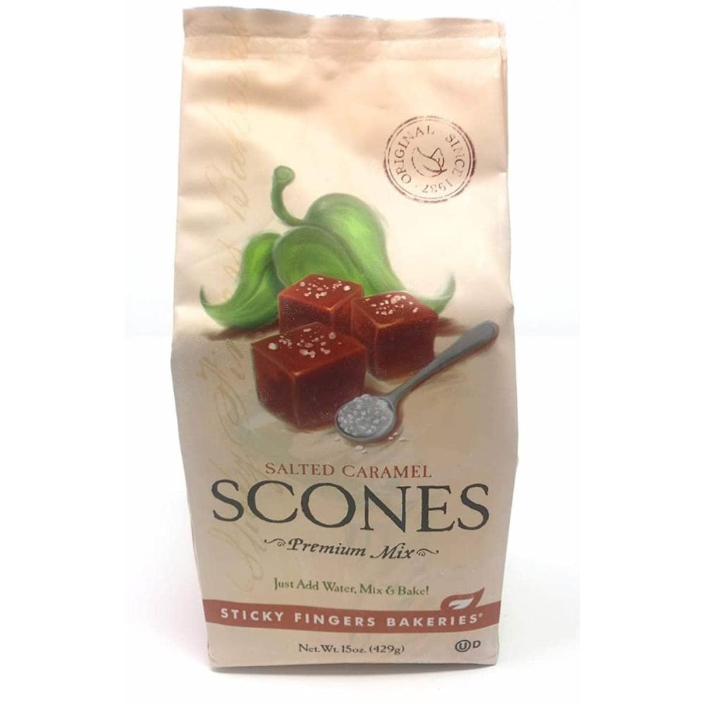 STICKY FINGERS Grocery > Cooking & Baking > Baking Ingredients STICKY FINGERS: Scone Mix Salted Caramel, 15 oz