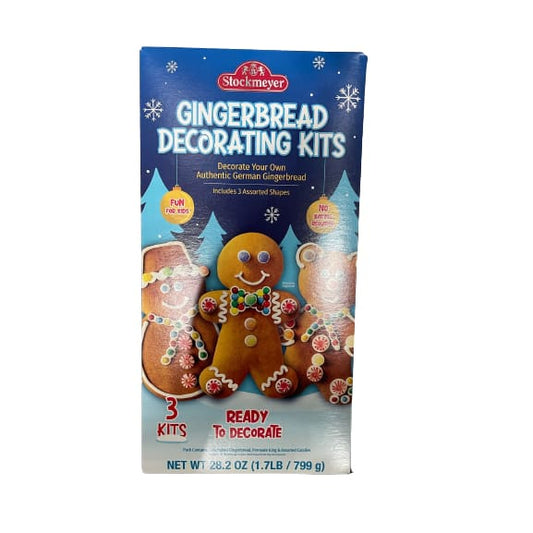 Stockmeyer Gingerbread Decorating Kits Ready to Decorate 3 kits (28.2 oz.) - Stockmeyer