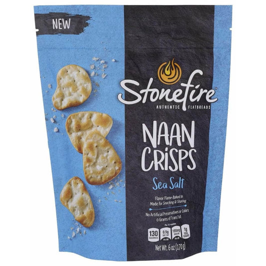 STONEFIRE Grocery > Snacks > Crackers STONEFIRE: Sea Salt Naan Crisps, 6 oz
