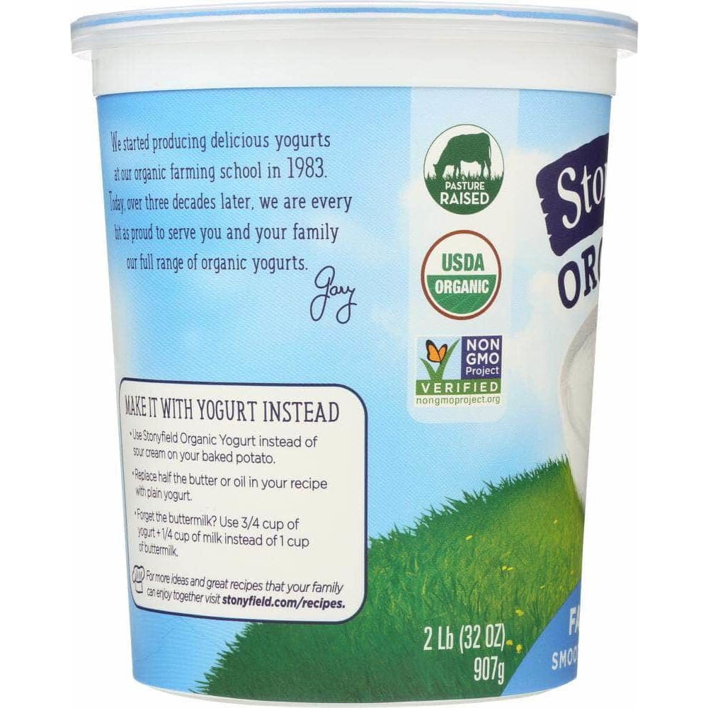 Stonyfield Organic Stonyfield Organic Fat Free Plain Yogurt, 32 oz